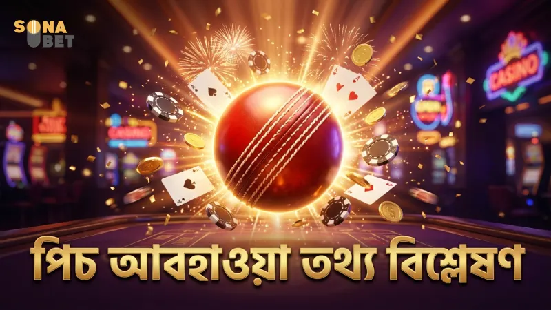 ক্রিকেট পিচ ও আবহাওয়া তথ্য বিশ্লেষণ গুরুত্বপূর্ণ।