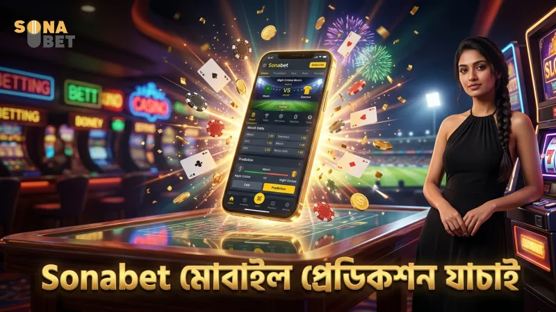 Sonabet প্ল্যাটফর্মে মোবাইল থেকে সহজে প্রেডিকশন যাচাই করা যায়