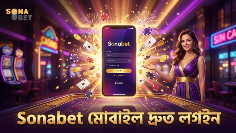 মোবাইল থেকে দ্রুত লগইনে Sonabet গেমিং সহজতর করে।